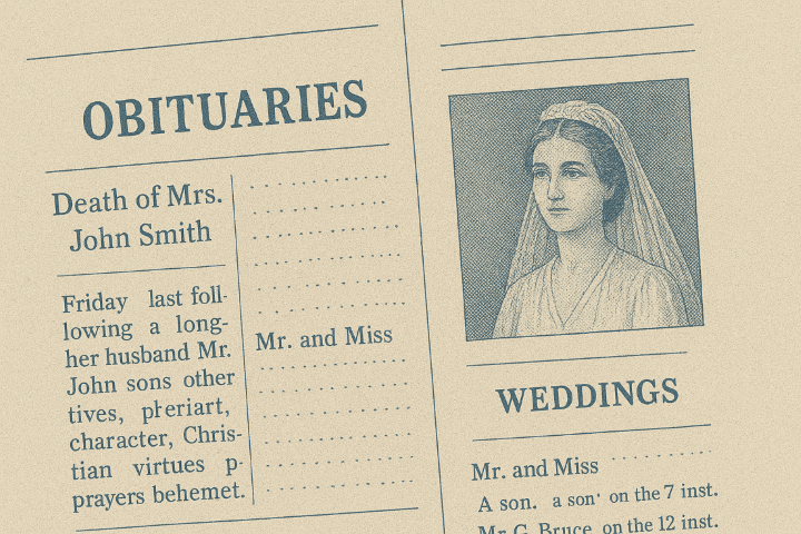 Old Kentucky newspaper and document clippings