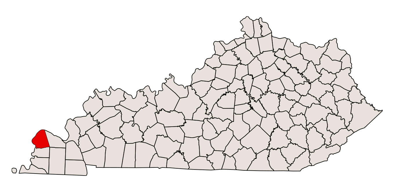Kentucky map with Grant County highlighted