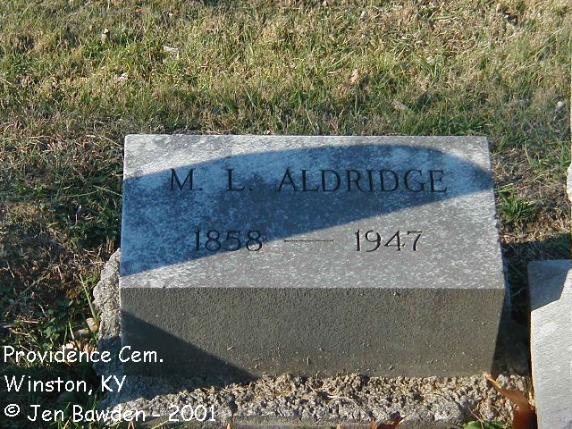 Marshall L. Aldridge - Headstone