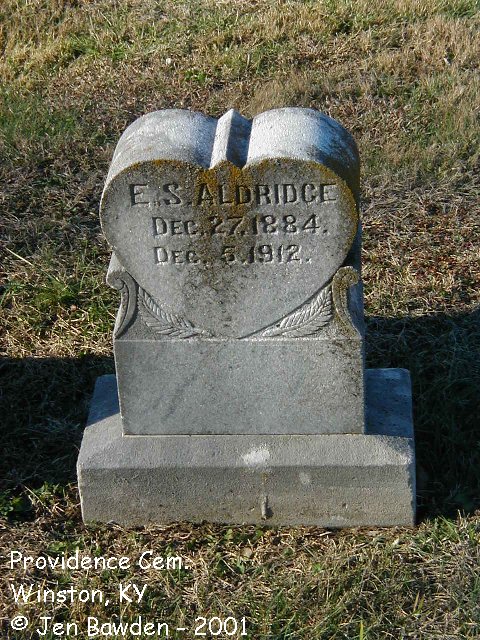 E. S. Aldridge - Headstone