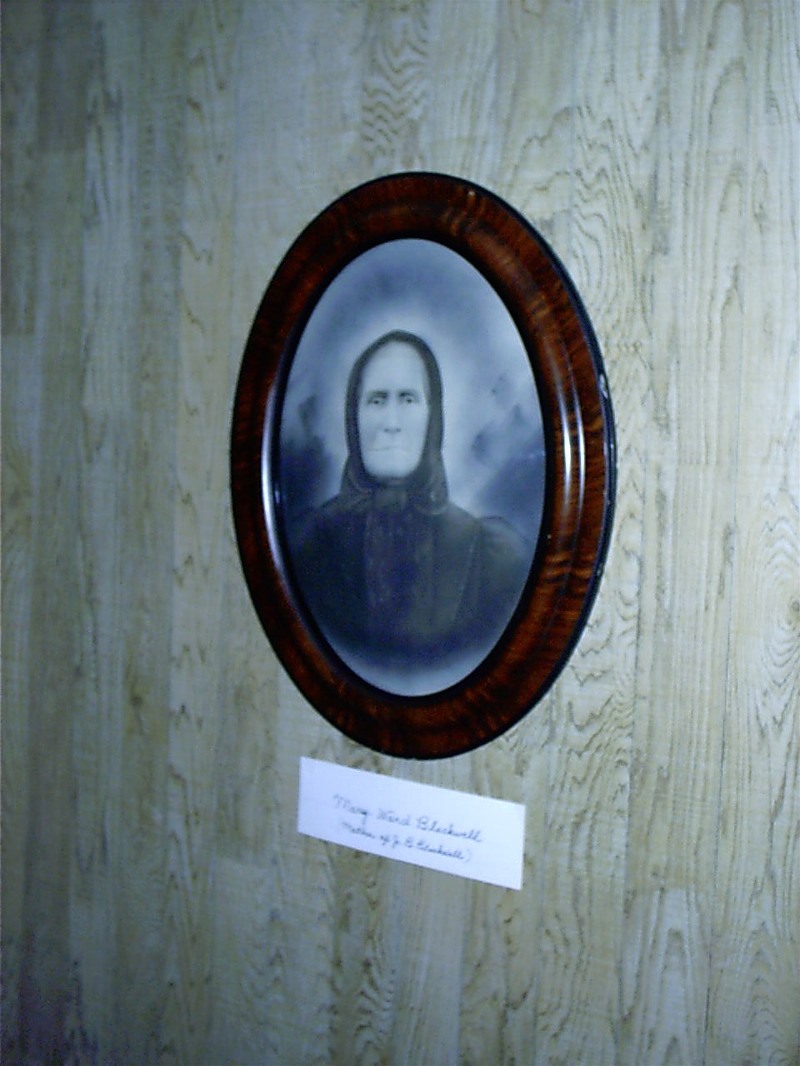 Mary (Ward) Blackwell was the mother of James Benjamin and married to William M. Blackwell.