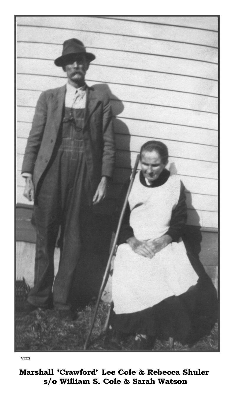 Marshall "Crawford" Lee & Rebecca (Shuler) Cole