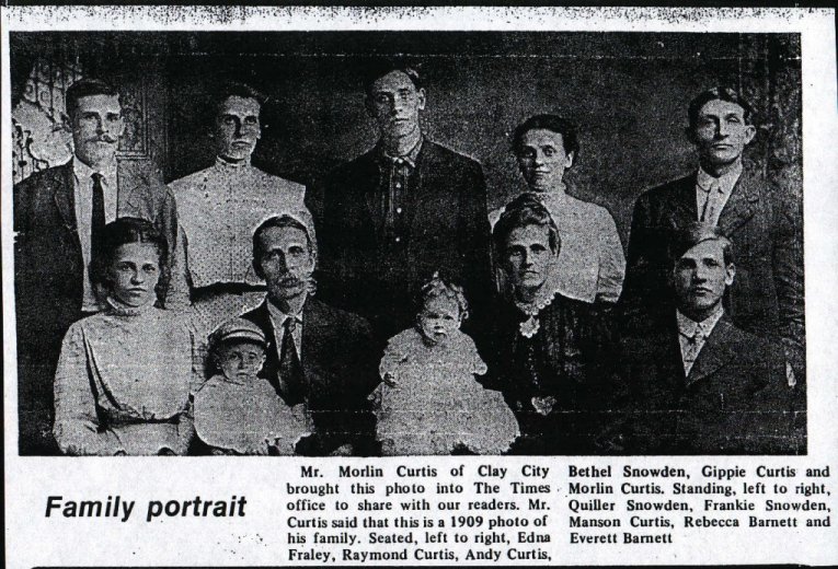 Family of Andrew Jackson & Gippie (Hall) Curtis
