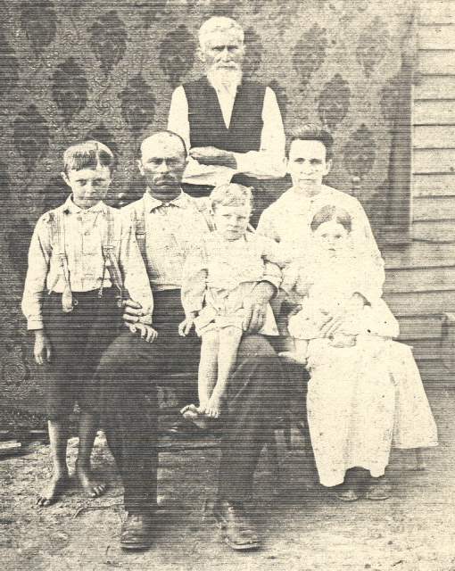 Ambrose Dudley Fielder (back row), James Fielder & Cyntha (Tipton) Fielder. Children (left to right) James, Jr., Dudley, & Fannie B. Fielder.