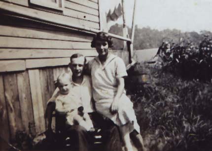 June Garrett (1897-1987) and his wife, Addie (Richardson) Garrett (1906-1968), with their son Donald Garrett (1924-1974)