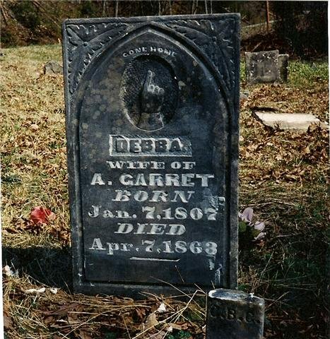 A distant relative sent me a picture of Deborah Benton Garrett's tombstone picture. She was born Jan. 7, 1807 Estill County and died Apr. 7, 1863 Estill County. I put her in Find-A-Grave today.