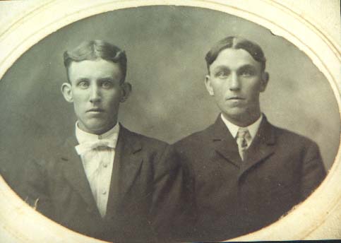 Will Dan Richardson (1884-1960), s/o Andrew Jackson Richardson and Martha Jane Kelly and William "Bill" David Gentry (1887-1973), s/o Robert M. Gentry and Fannie M. Barker.