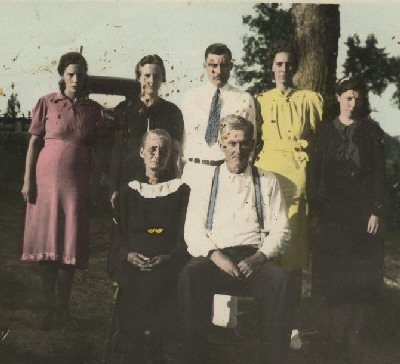 Price & Nannie Harrison with children