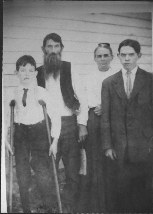 Simpson Hisle Family, l-r: Vernon Robinson, Simpson Hisle, Matilda (Floyd) Hisle and Rolla Hisle