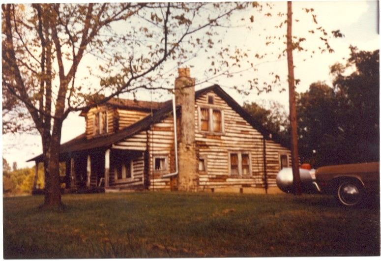 Nimrod McIntosh log home at the top of Big Doe creek hill Barnes Mt,. He built this house in 1929 after a fire burned down his old home place. Now owned by the Davis Family a Nephew of Nimrod McIntosh.