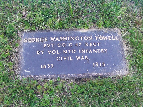 George Washington Powell's Civil War grave marker located at Hayde Rose Cemetery in Red Lick just inside Madison County