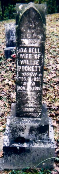 Ida Bell Puckett, w/o Willie Puckett