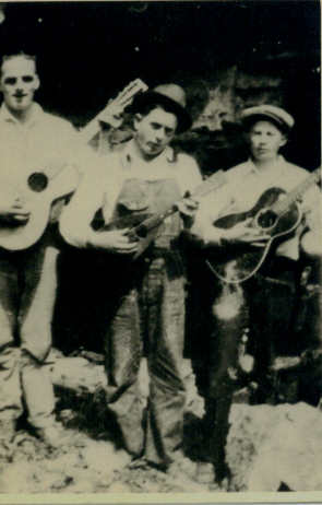L-R : George Puckett, Willie McIntosh & Wesley Walters, taken at Rison Cave at Marbleyard in the late 1920's