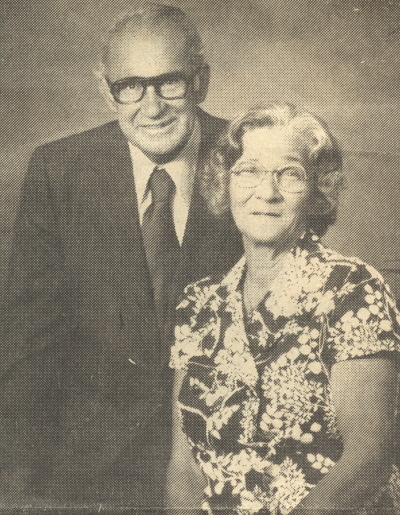 This is Ben & Rosetta Stevens Rader on their 50th Wedding Anniversary in 1977 or 1978. Ben was the son of Joe Mack Rader and Amanda Bowles Rader.