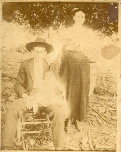 Harry and Rosa (Samples) Rogers with son Ernest, Rosa d/o William & Mary Evelyn (Reynolds) Samples
