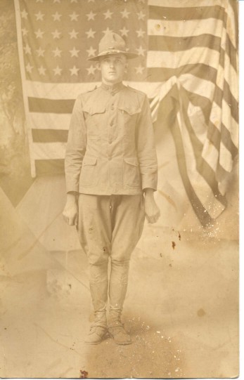 Oscar Samples--WWI uniform, s/o William & Mary Evelyn (Reynolds) Samples