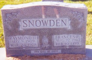 Raymond H. & Frances R. Snowden
