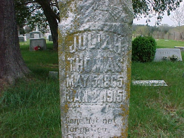 Julia Hopper Thomas - Headstone