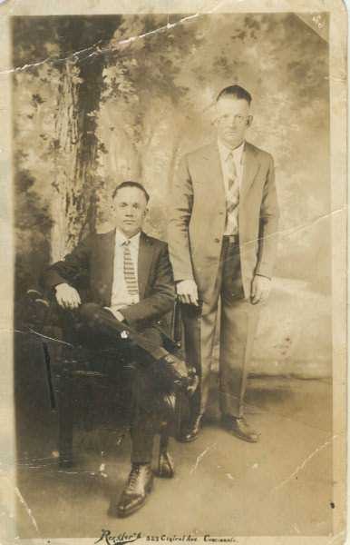 James Walters seated; twin brother to Harry; George Horn standing