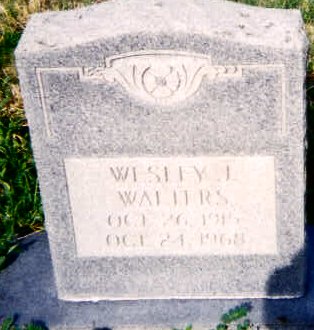 Wesley Walters, s/o of Lee Roy and Mary Etta (Moreland) Walters