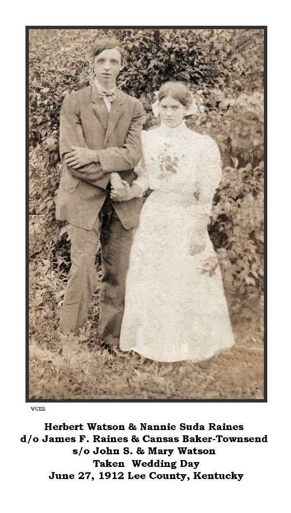 Herbert & Nannie Suda (Raines) Watson