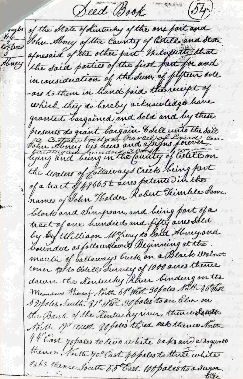 John Abney II Deed Page 2
