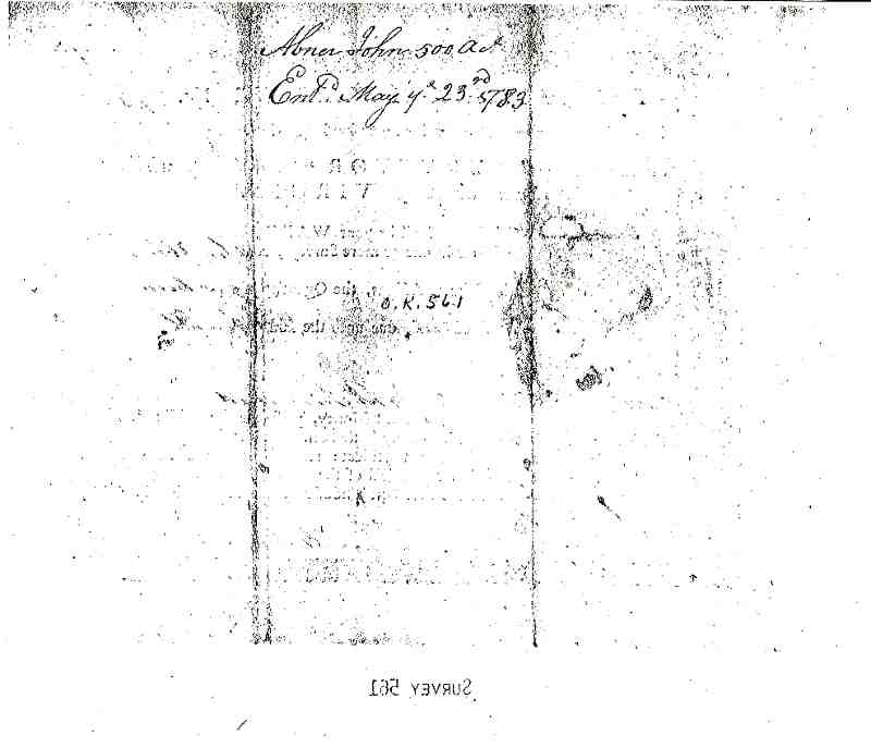 John Abner Treasury Warrant-Survey 561 Page 2