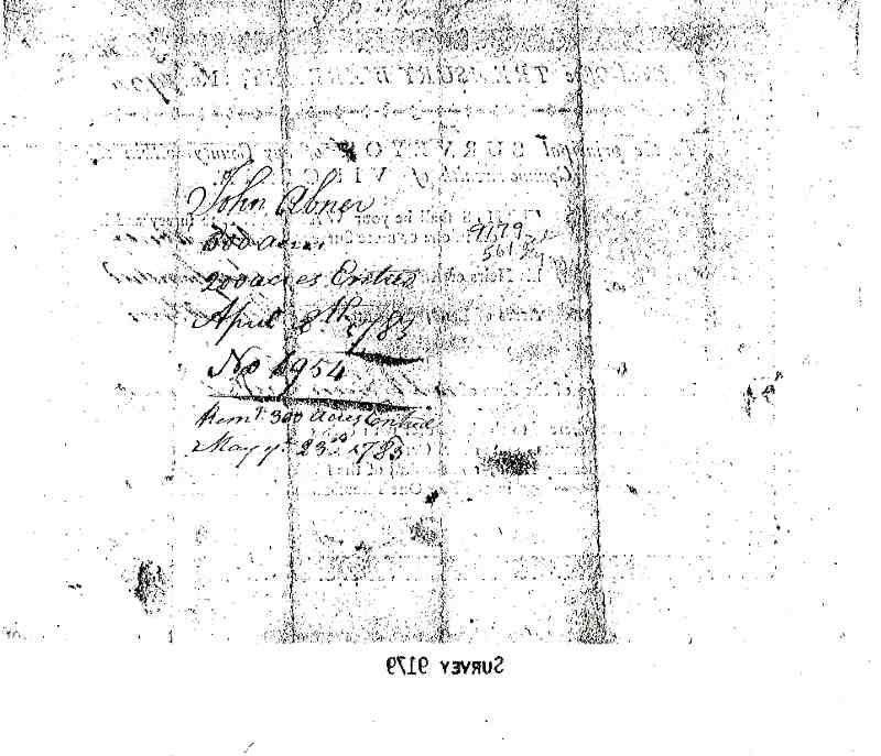 John Abner Treasury Warrant-Survey 9179 Page 2