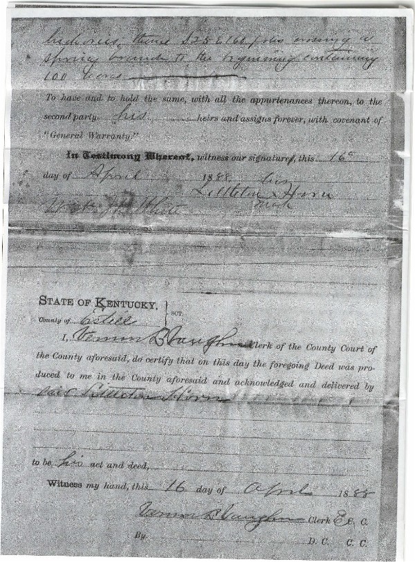 Littleton Horn to David Reece (page 2)