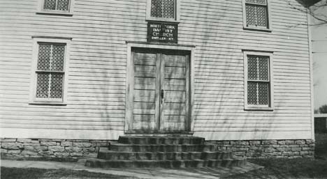 Early photograph of North Fork Baptist Church, possible early 1900s