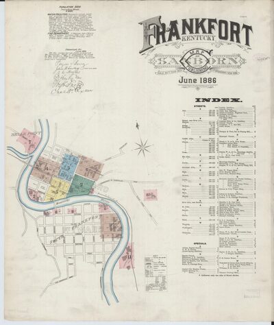 Frankfort Sanborn map, June 1886, Sheet 1