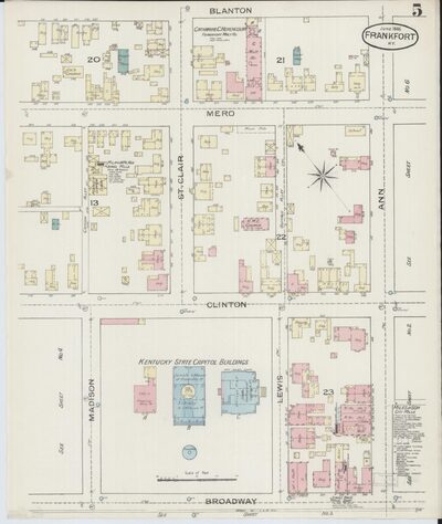 Frankfort Sanborn map, June 1886, Sheet 5