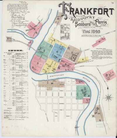 Frankfort Sanborn map, June 1890, Sheet 1
