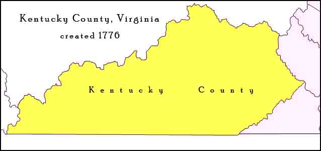 Kentucky County Virginia - 1776