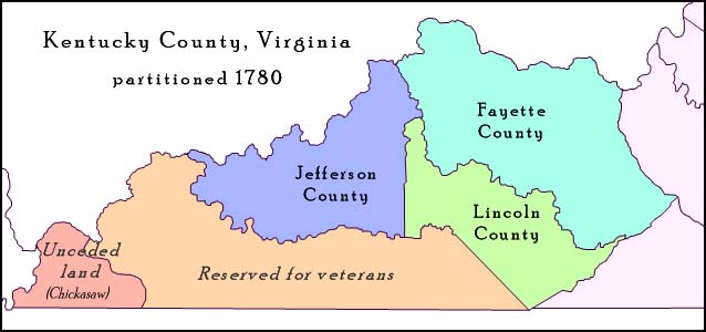 Kentucky County Virginia - 1780
