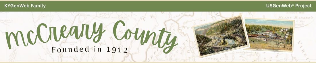 McCreary County, Kentucky Genealogy Banner