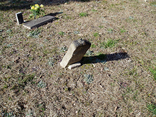 Blank Tombstone Mud River Cemetery