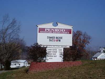 Penrod Missionary Baptist Church Sign