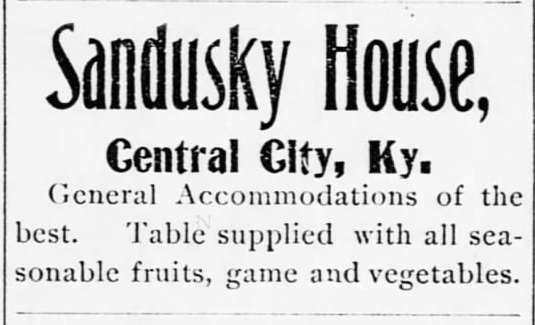 Sandusky House Ad