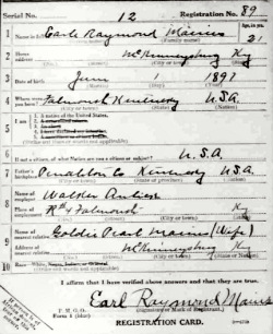 registration card