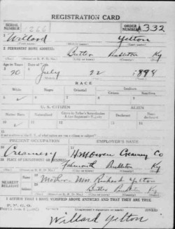 registration card